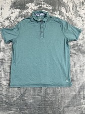 Tommy Bahama Mens Polo Shirt XL Green Cotton Blend Casual Short Sleeve