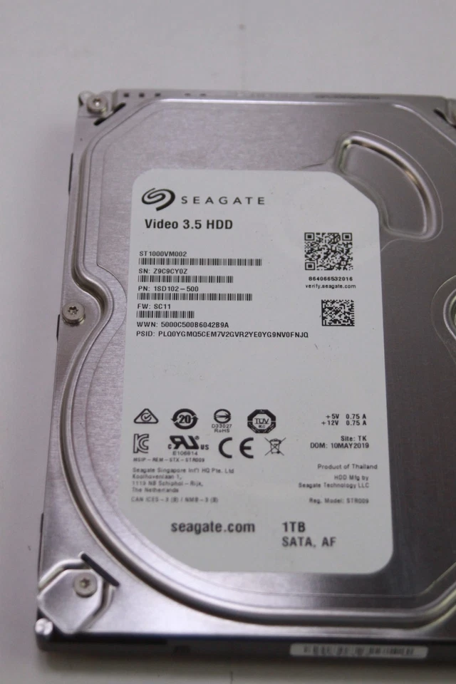2X Seagate Video Hard Drive ST1000VM002, 1000GB/1TB, SATA 3.5 - Image 2 of 2