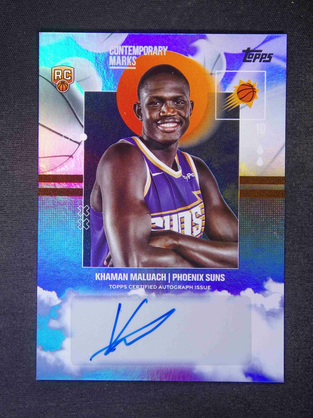 2025-26 Topps Flagship NBA Khaman Maluach RC Contemporary Marks Auto Rainbow