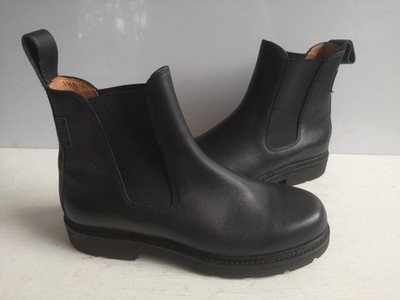 Herren Schuhe Stiefeletten Chelsea Boots  AIGLE Gr 44 UK 9,5 schwarz Leder