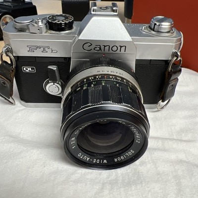 Canon FTb QL SLR 35mm Film Camera w/ Canon Lens FD 35mm F2.8! 