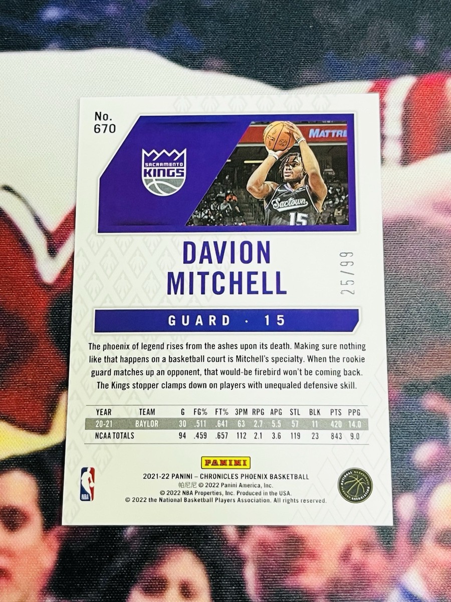 Davion Mitchell RC auto /99シリ Davion Mitchell RC auto /99シリ