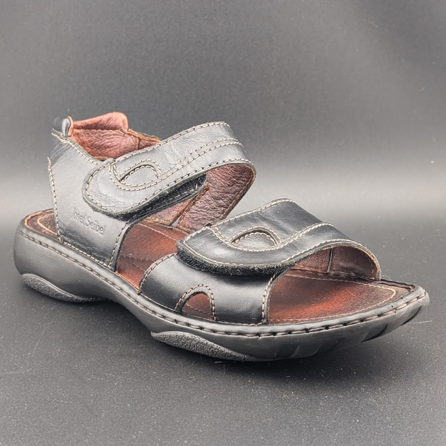 APL Josef Seibel sandali donna 38 Debra slingback cinturino pelle nero aperto casual