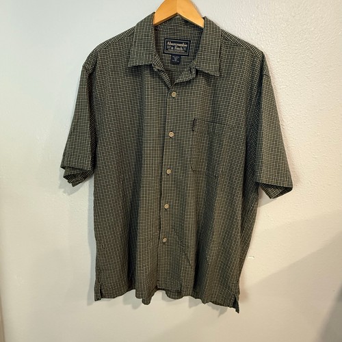 Abercrombie & Fitch Men's Plaid Button Down Shirt Size XL 90's - Picture 6 of 8