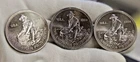 (3) 1984 Engelhard 1 oz Prospector Silver Round Nice Unc