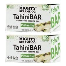 Tahini Bars with Pistachio 12 Bars 100 Calories Gluten Free Vegan Kosher
