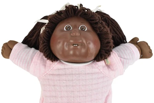Cabbage Patch Kids Vintage Doll Brown Yarn Hair Pink Outfit 1982