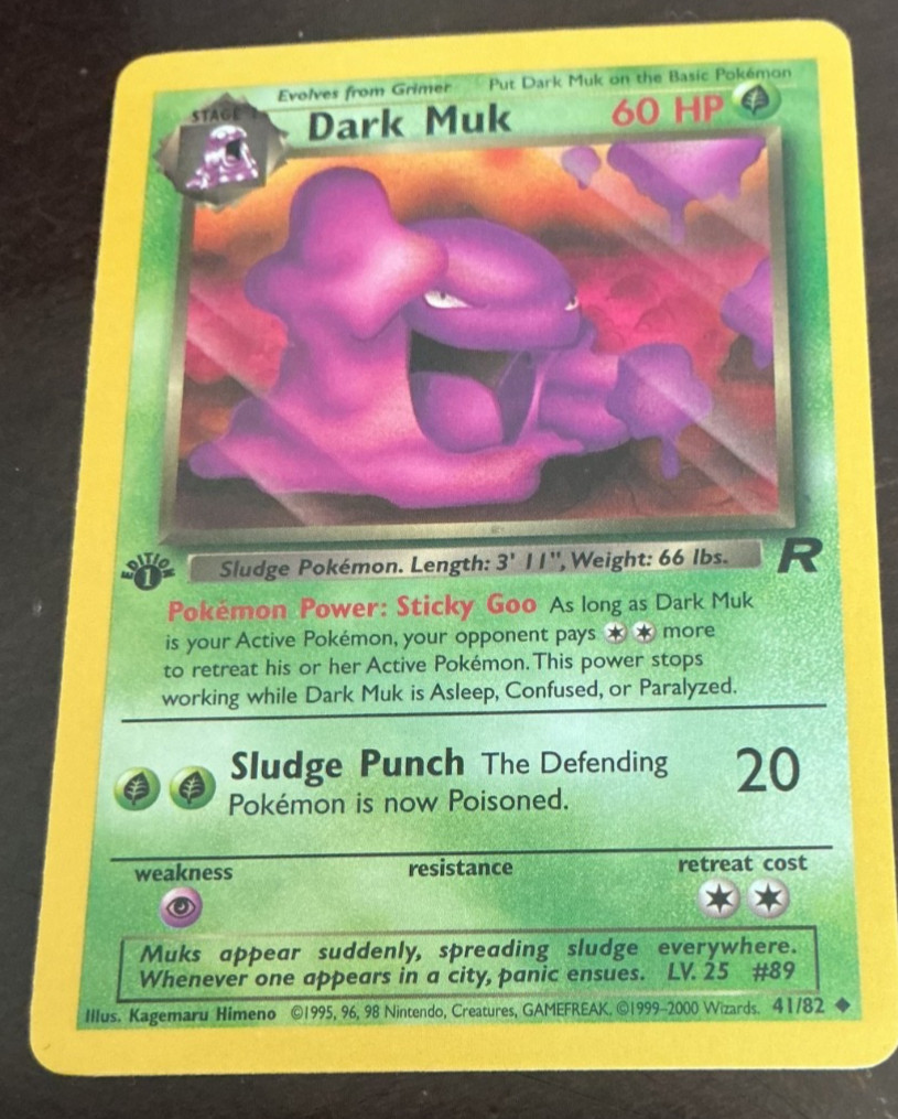 Dark Muk 41/82 Team Rocket Pokemon NM 1st Edition