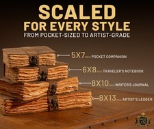 Vintage Leather Journal, 200 Thick Pages, Antique Chronicle Notebook