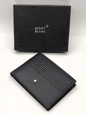 Premium Montblanc Meisterstuck Black Color Special Edition Bifold Leather Wallet