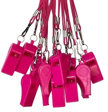 20 Pcs Plastic Loud Whistles with Lanyard for Referee Coaches Basketball Foot...