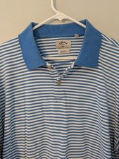 Callaway Golf Shirt 2XL Blue White Striped Casual Short Sleeve Polo Mens Golf