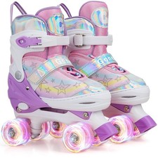 Gonex Roller Skates for Girls Kids Women with Light-Up Wheels  4 Adjustable ...