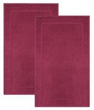 Bath Mats 2 Pack 100 Cotton 21x30 Inches Ultra Absorbent 900 GSM Azure Blue