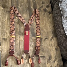 Trafalgar Leather Adjustable Button Men's Suspenders