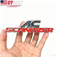 Metal Ac Schnitzer Letter Emblem Car Badge Sticker Auto Trunk Rear Tailgate Lid