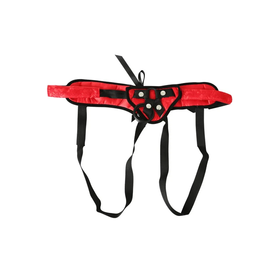 Спортивные листы с ремешком красные кружевные с атласным корсетным ремешком - стандартные ЕС/CE - Изображение 3 из 4