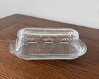 Vintage Anchor Hocking Bristol Park Butter Dish Clear MINT