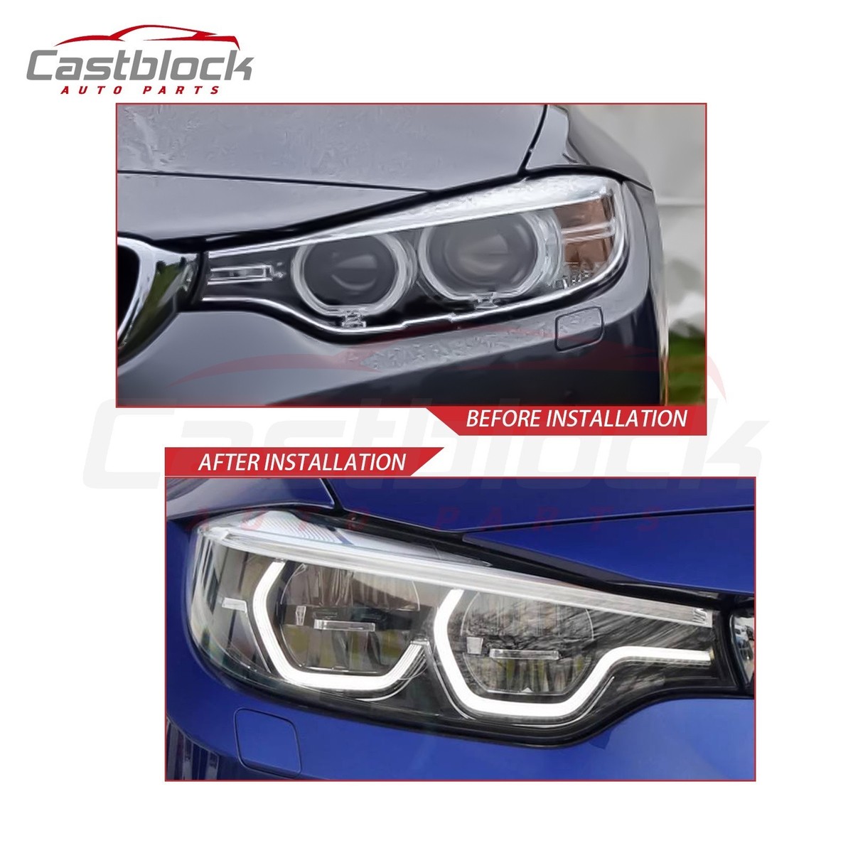F32 Headlights For 2013-2016 BMW 4 Series Xenon Facelift LED