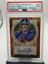 2019 Panini Chronicles -Legacy Update Rookies Daniel Jones Orange Signatures /25