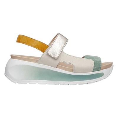 Callaghan Damen Sandale Mint mit Riemchen und Keilabsatz