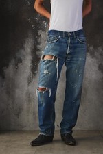 Vintage 1960s Distressed Levi's 501 "Big E" Selvedge Denim Jeans Factory2