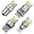 AUXITO 1157 2057 LED Turn Brake Signal Reverse Parking Light Bulb White CANBUS