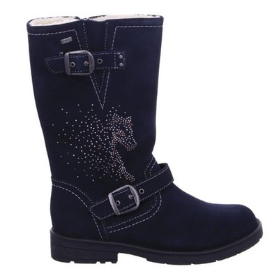 Lurchi girls winter boots winter boots Heidi real leather fur blue size 34 New