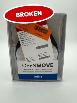 (BROKEN) Shokz OpenMove Wireless Bone Conduction Open-Ear Headphones Blue