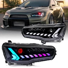 HCmotion LED Head Lamp Fit for Mitsubishi Lancer & EVO X 2008-2020 with DRL