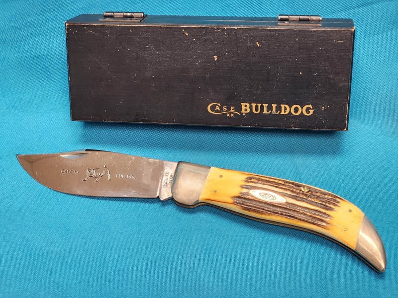 Vintage Case XX 5172 Bulldog Knife Genuine Stag Handmade In USA