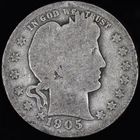 1905-O BARBER QUARTER ✪ AG ABOUT GOOD ✪ 25C SILVER COIN SCARCE DATE K ◢TRUSTED◣