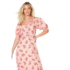 Dorothy Perkins - Midikleid für Damen Puffärmel (DP6011)