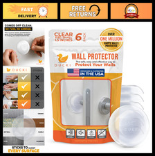 Clear Door Stoppers Wall Protector 1.5" - Reusable Self-Adhesive 6 Pack, Shock A