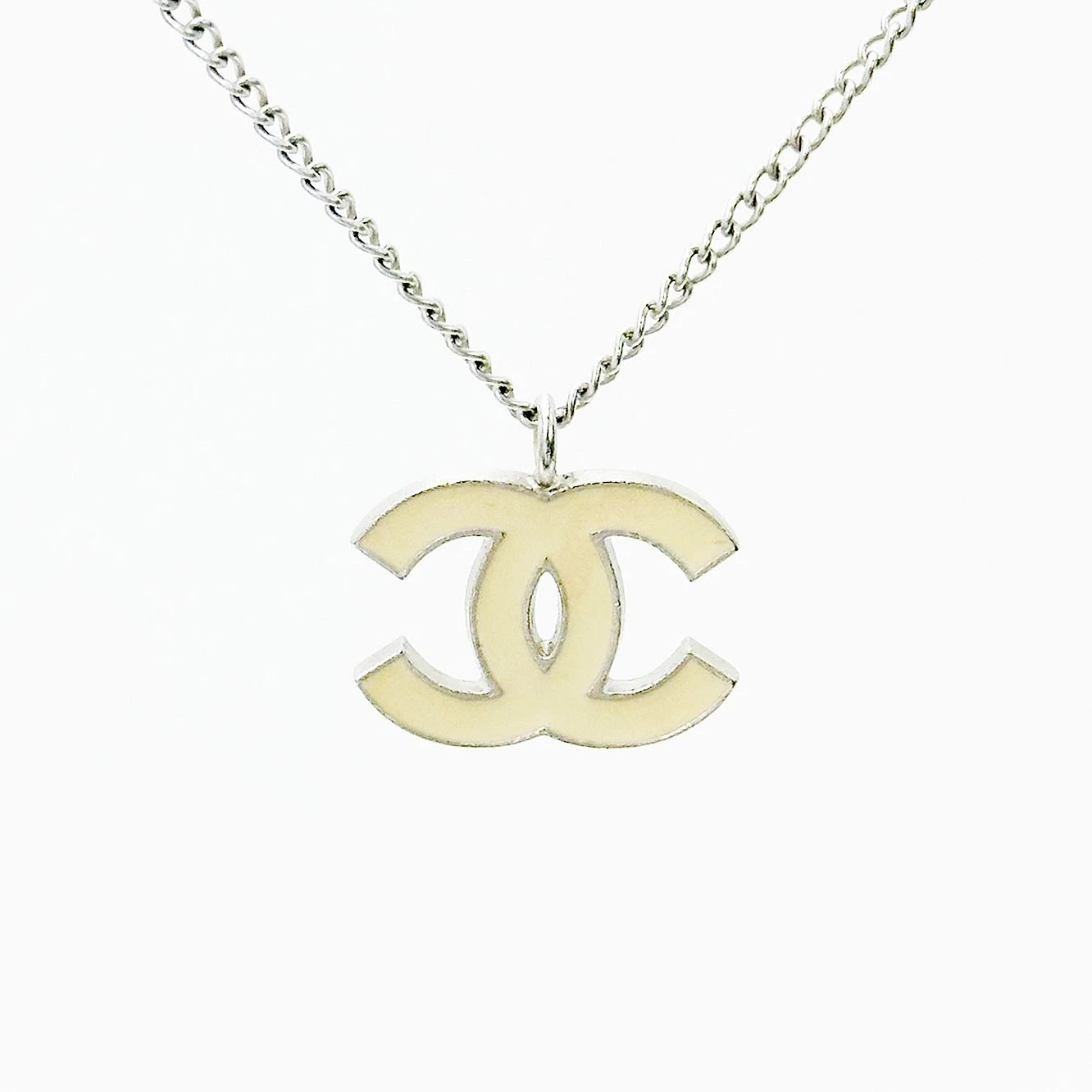 Collana catena bianca CHANEL Coco Mark 5VCHA29131 128665396