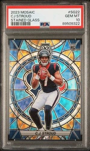 2023 Panini Mosaic Stained Glass Cj Stroud SG22 PSA 10