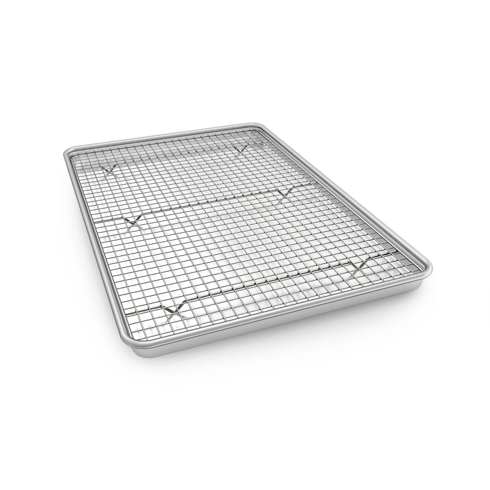 Half Sheet Pans with Rack Set, 13 Inch Commercial Quality Baking Sheet Pan Se...