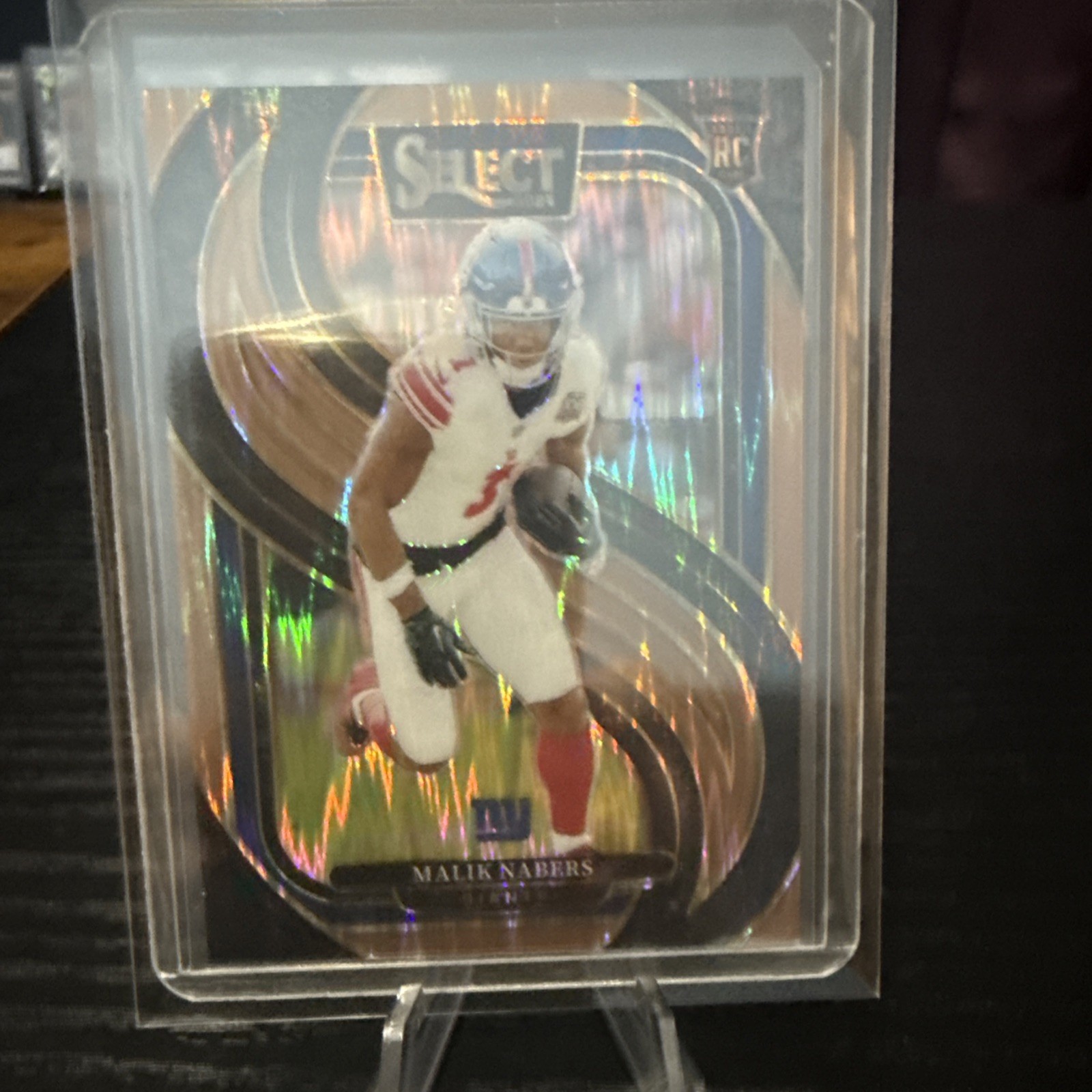 2024 Panini Select Premier Level Malik Nabers #116 Copper Shock Prizm /299 (RC)