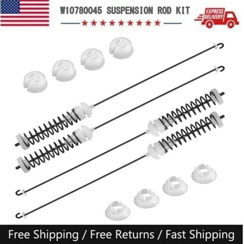 4pcs W10780045 Washing Machine Suspension Rod Kit Replace W10537442