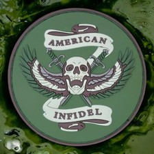 AMERICAN INFIDEL SKULL FOREST 3D PVC TACTICAL HOOK MORALE PATCH