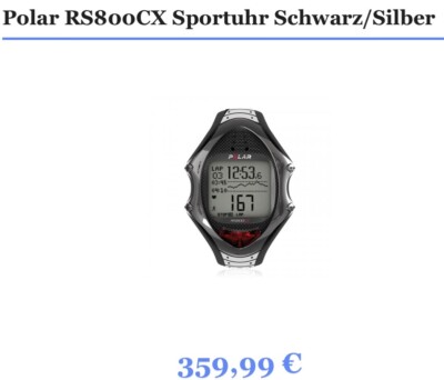 Fitness Tracker Polar Uhr Mit Pulsmesser Polar RS800 Premium