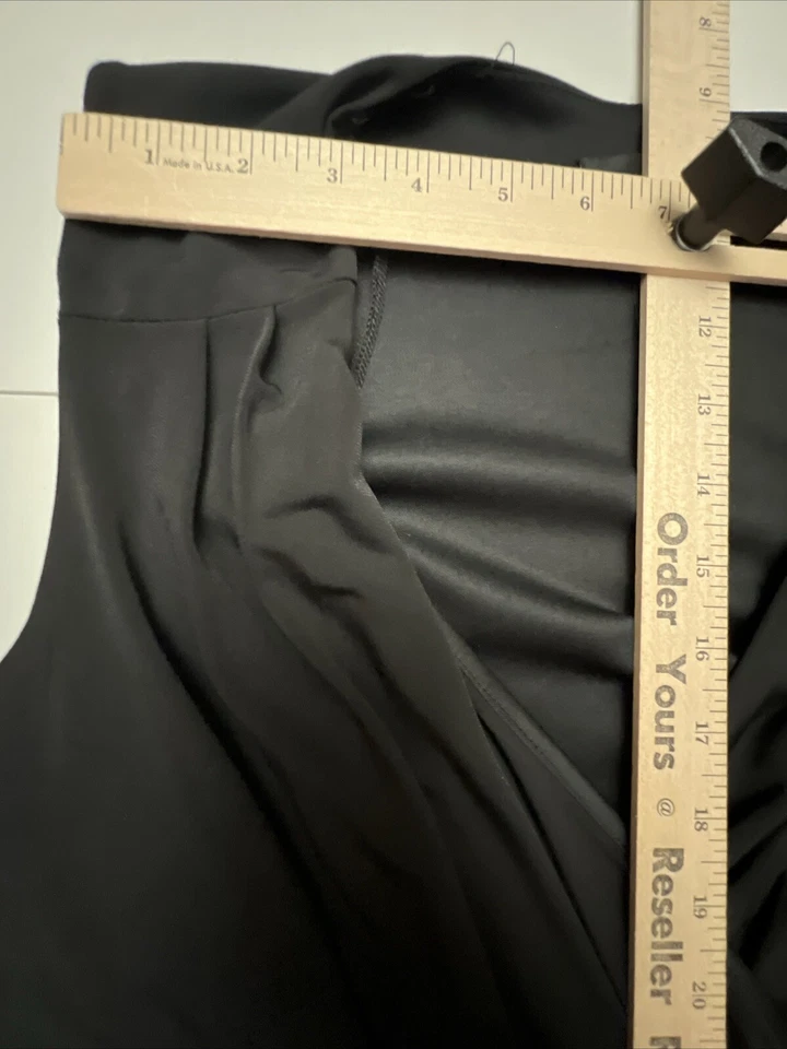 Vestido Donna Morgan para mujer 10 imitación envolvente midi sin mangas plisado acampanado nuevo con etiquetas Foto 2 de 4