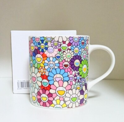 Takashi Murakami Flower Mug Cup Pottery Kaikai Kiki White Flower