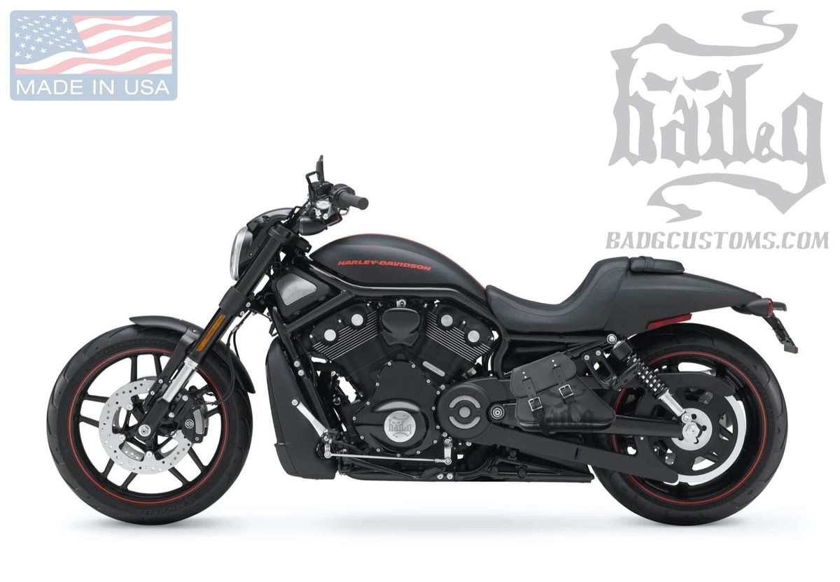 Harley V-ROD MUSCLE LEFT Side BLACK SOLO BAG Saddlebag - VRL02