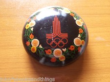 1980 OLIMPIADI MOSCA GIOCHI OLIMPICI SOUVENIR SCATOLA LEGNO MOSCOW OLYMPIC WOOD