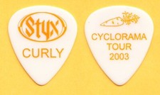 Styx Glen Burtnik Signature Curly White Guitar Pick - 2003 Cyclorama Tour