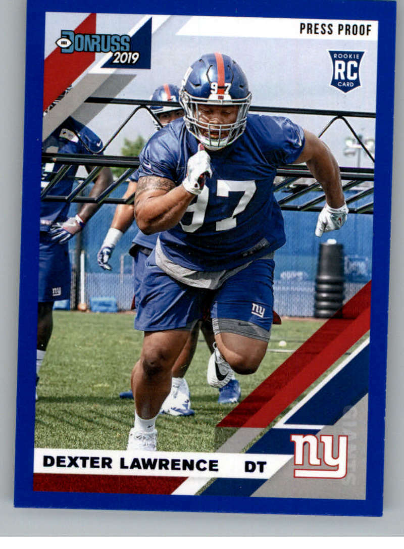 2019 Donruss Press Proof Blue #257 Dexter Lawrence New York Giants