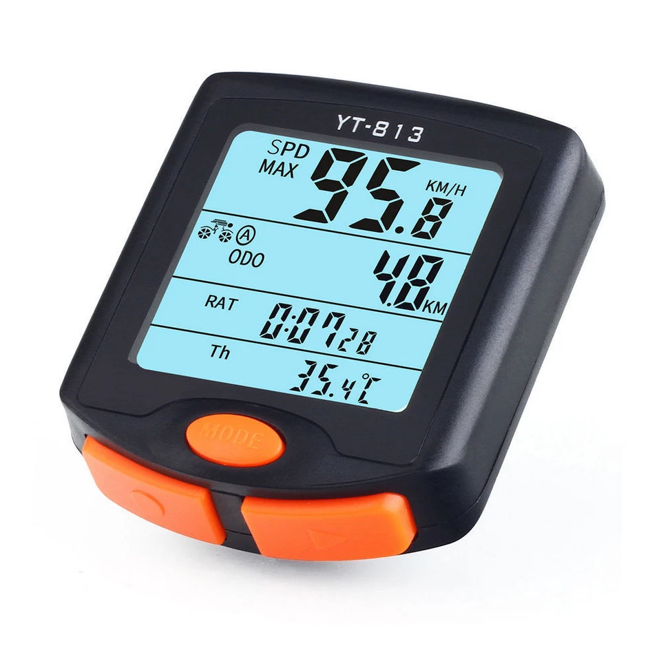 Funk Fahrradcomputer LCD Fahrrad Tachometer Radfahren Kilometerzähler kabellos  - Bild 2 von 4