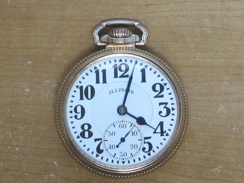ILLINOIS Bunn Special ELINVAR 21J 161A Pocket Watch 10K Gold Filled