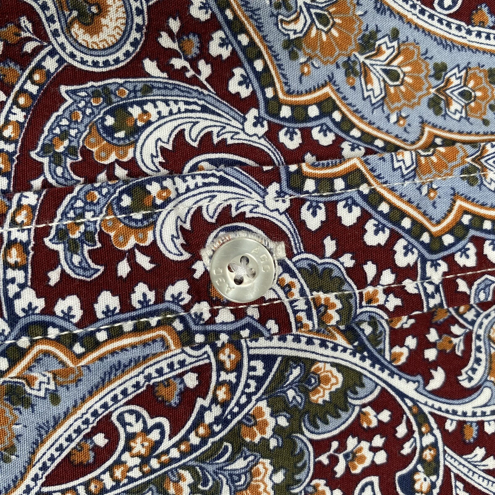 ART GALLERY Shirt Mens Small Multicoloured Paisley Spencer Button Up